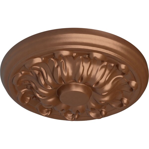 7 7/8OD X 1 1/2P Millin Ceiling Medallion (Fits Canopies Up To 2), Hand-Painted Polished Copper